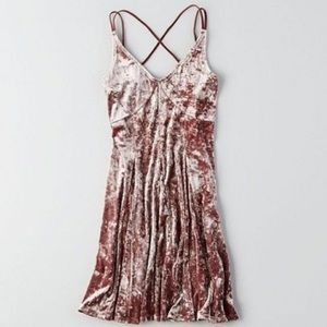 American Eagle Crushed Velvet Dress